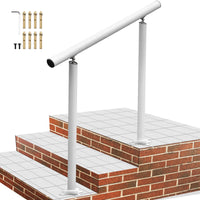 Outdoor Stair Railing Kit - 3 ft Adjustable Handrail for 1-3 Steps, 165 lbs Capacity