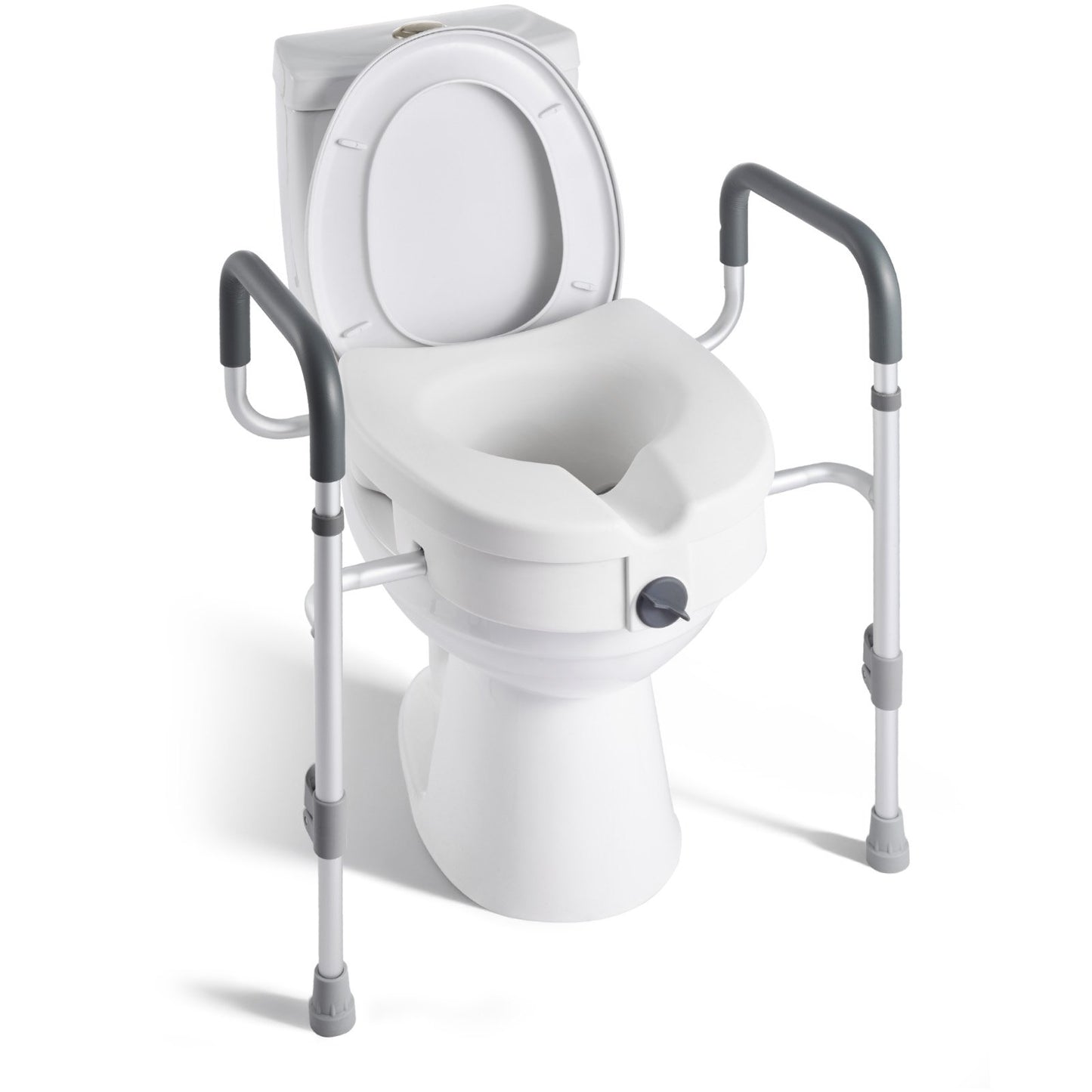 Raised Toilet Seat With Arms - 5" Height, 350 lbs Capacity