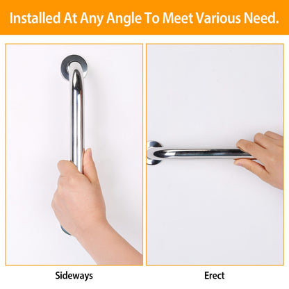 Bath Grab Bar 19.7in Stainless Steel Safety Handle - 2 Pack