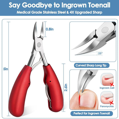 Podiatrist's Toenail Clippers - For Thick & Ingrown Nails