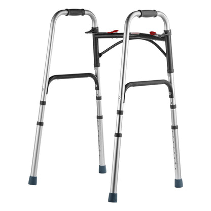 Folding Walker Aluminum Mobility Walker Aid With Adjustable Height 350LBS