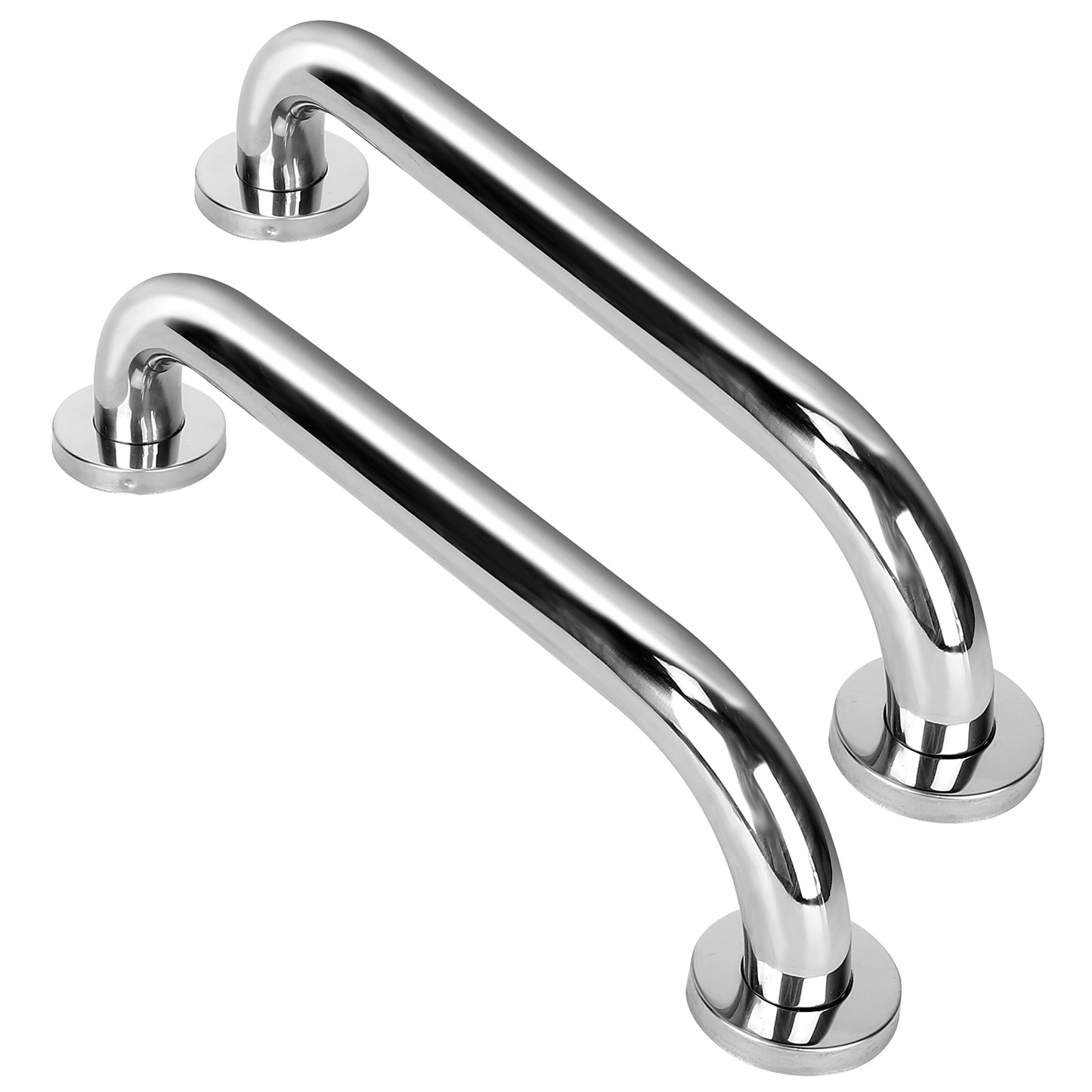 Bath Grab Bar 19.7in Stainless Steel Safety Handle - 2 Pack