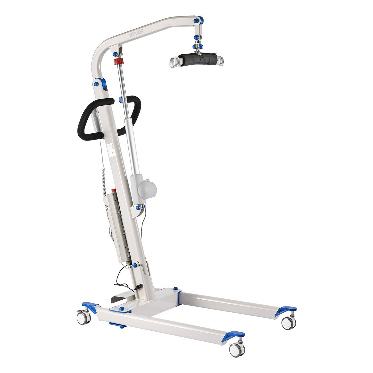 Electric Patient Lift, Folding Patient Transfer Lift With U-Shaped Sling, Height & Width Adjustable Medical Transfer Assist With 4 Wheels & Handle Controller For Disabled Bedridden, 400LBS