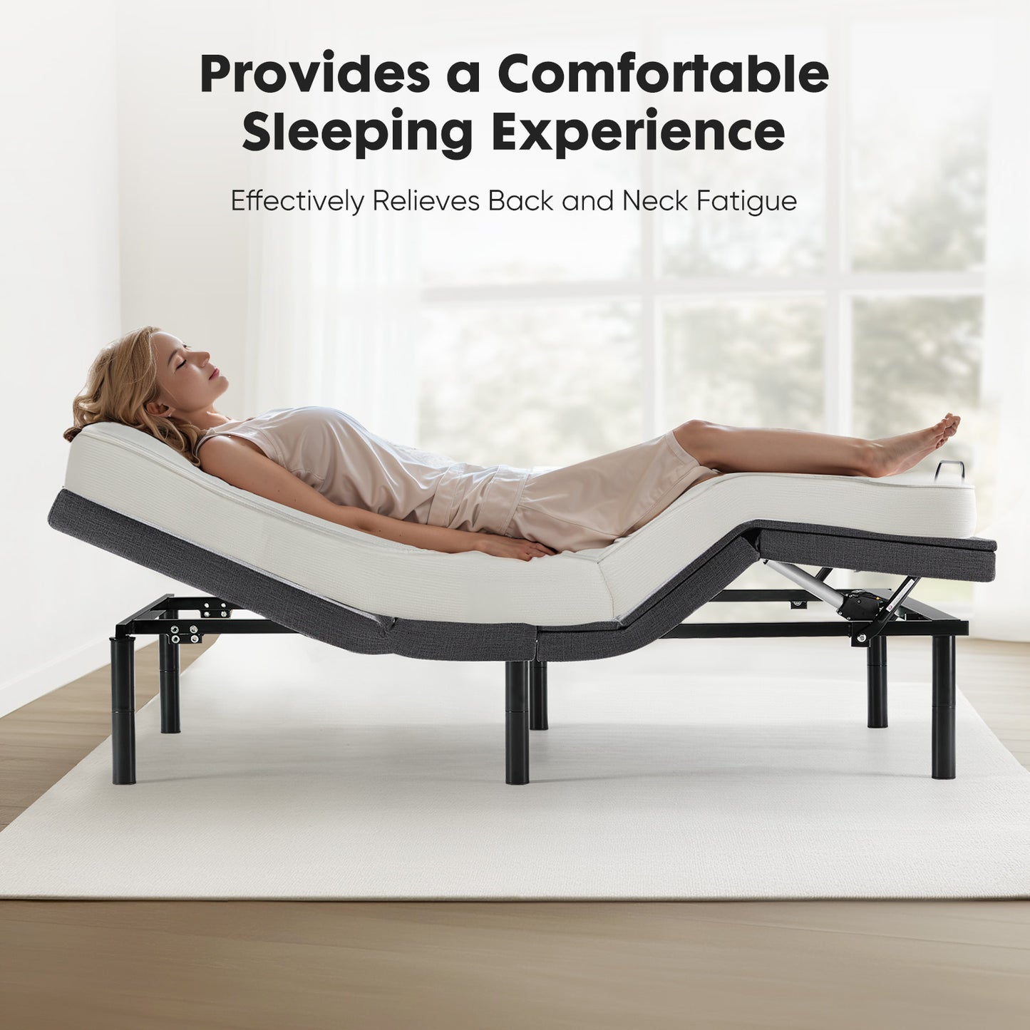 Adjustable Electric Bed Frame with Wireless Remote - Full Function Mobility Bed