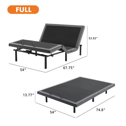 Adjustable Electric Bed Frame with Wireless Remote - Full Function Mobility Bed