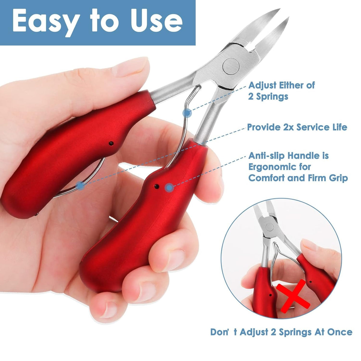 Podiatrist's Toenail Clippers - For Thick & Ingrown Nails