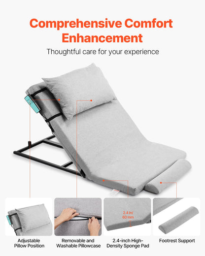 Electric Lifting Backrest for Bed - 300 lbs Capacity, 4-68° Adjustable with Headrest & Legrest