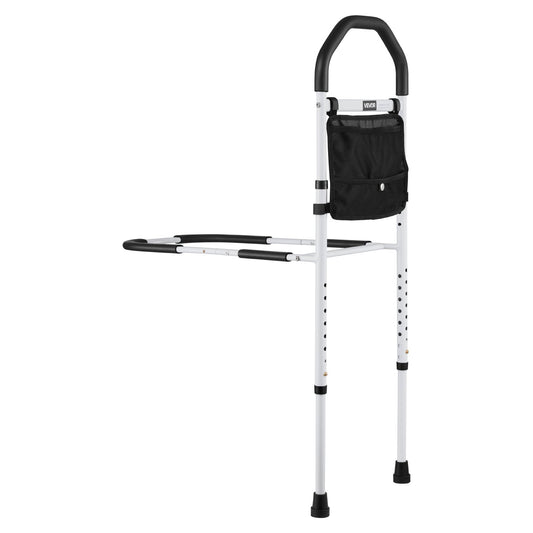 Bedside Assist Rails With Supporting Leg - Adjustable Height