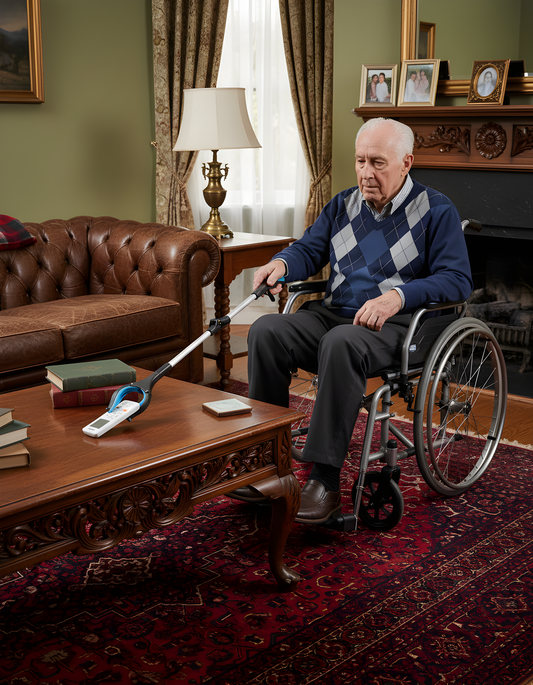 Grabber Reacher Tool 2-Pack - Foldable, 360° Rotating Jaw & Magnets